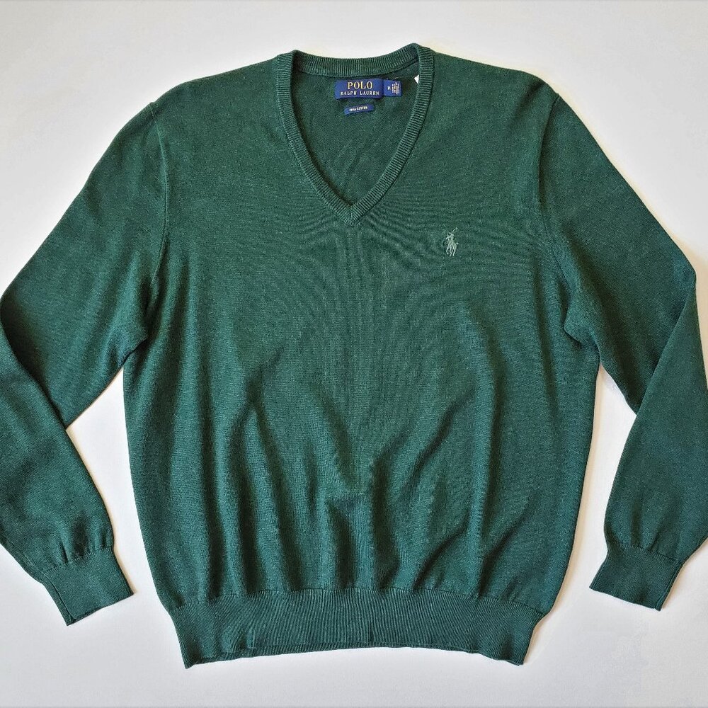 Polo Ralph Lauren V Neck Pima Cotton Sweater
